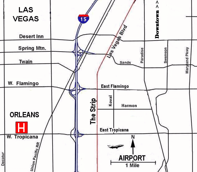 las vegas map. Map of Las Vegas